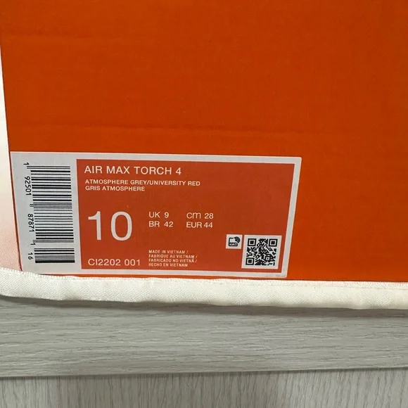 Nike Red and Gray Athletic Shoes